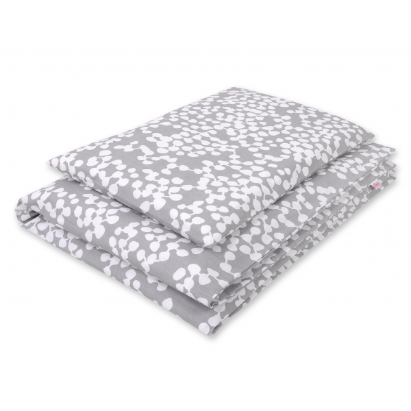 Babybett Bettwäsche Set 2-tlg - Bubbles grau