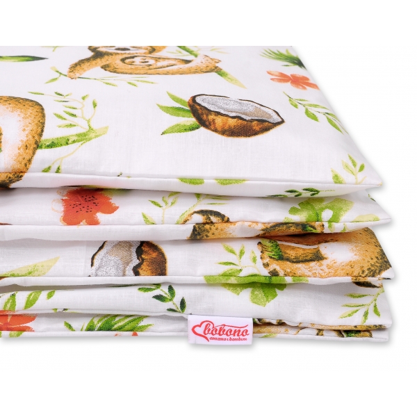 Babybett Bettwäsche Set 2-tlg - Faultiere beige
