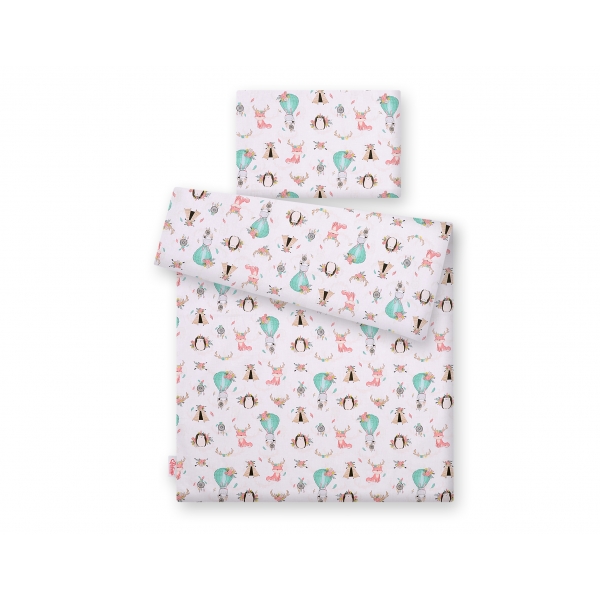 Babybett Bettwäsche Set 2-tlg - Füchse beige