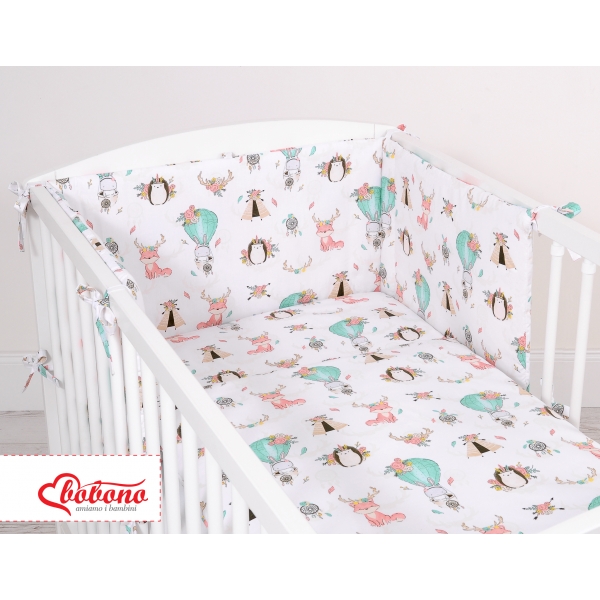 Babybett Bettwäsche Set 2-tlg - Füchse beige