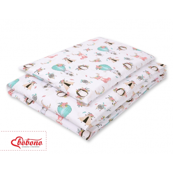 Babybett Bettwäsche Set 2-tlg - Füchse beige