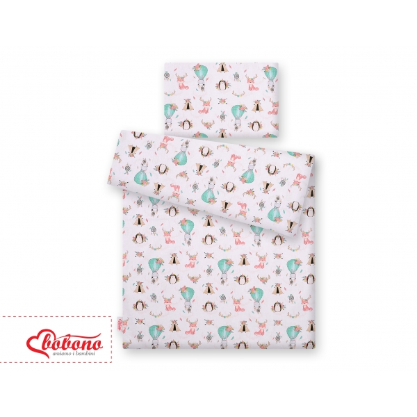 Babybett Bettwäsche Set 2-tlg - Füchse beige