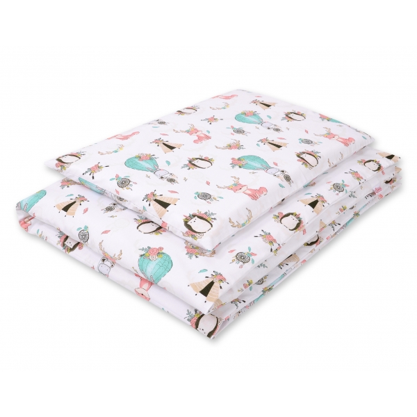 Babybett Bettwäsche Set 2-tlg - Füchse beige