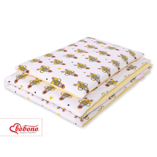 Babybett Bettwäsche Set 2-tlg - gelbe Zebras