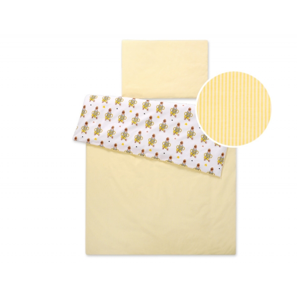 Babybett Bettwäsche Set 2-tlg - gelbe Zebras