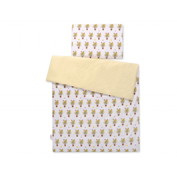 Babybett Bettwäsche Set 2-tlg - gelbe Zebras