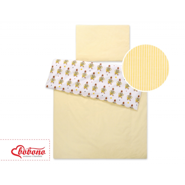 Babybett Bettwäsche Set 2-tlg - gelbe Zebras