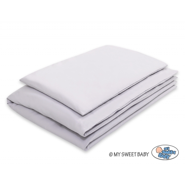 Babybett Bettwäsche Set 2-tlg - grau