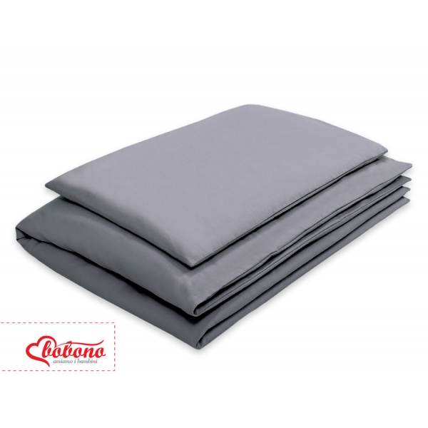 Babybett Bettwäsche Set 2-tlg - Hängende Herzen anthrazit