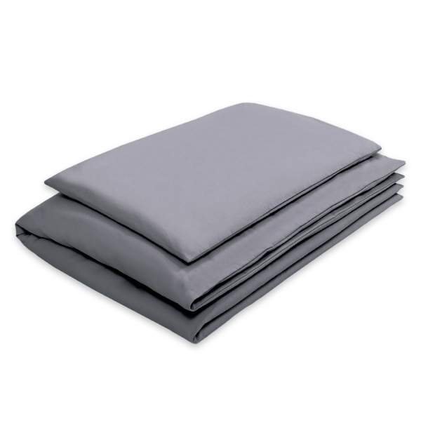 Babybett Bettwäsche Set 2-tlg - Hängende Herzen anthrazit