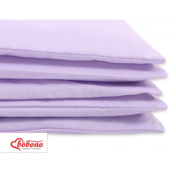 Babybett Bettwäsche Set 2-tlg - Hängende Herzen lila