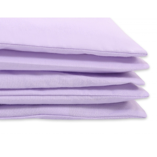 Babybett Bettwäsche Set 2-tlg - Hängende Herzen lila