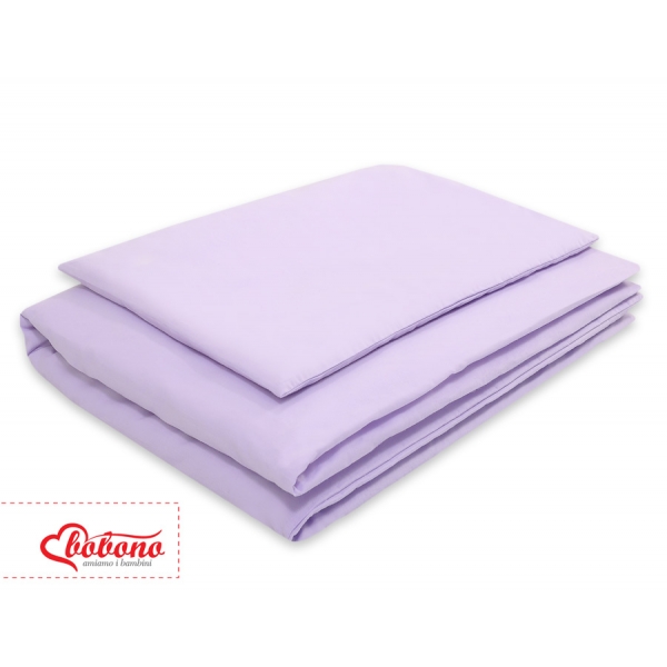 Babybett Bettwäsche Set 2-tlg - Hängende Herzen lila