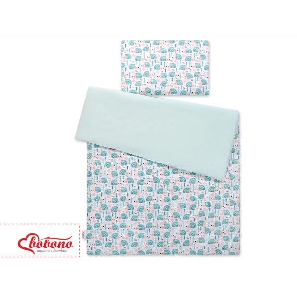Babybett Bettwäsche Set 2-tlg - Igel minze