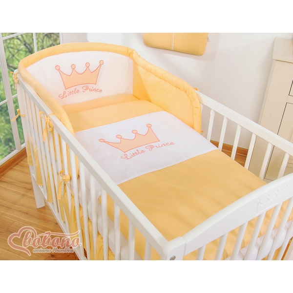 Für Babybett Bettwäsche Set 2-tlg - Little Prince/Princess pfirsich