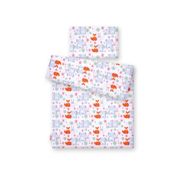 Babybett Bettwäsche Set 2-tlg - lustige Elefanten