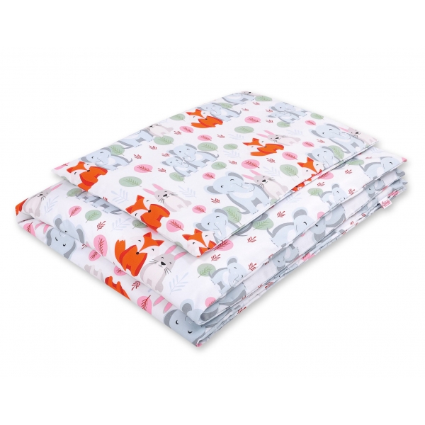 Babybett Bettwäsche Set 2-tlg - lustige Elefanten