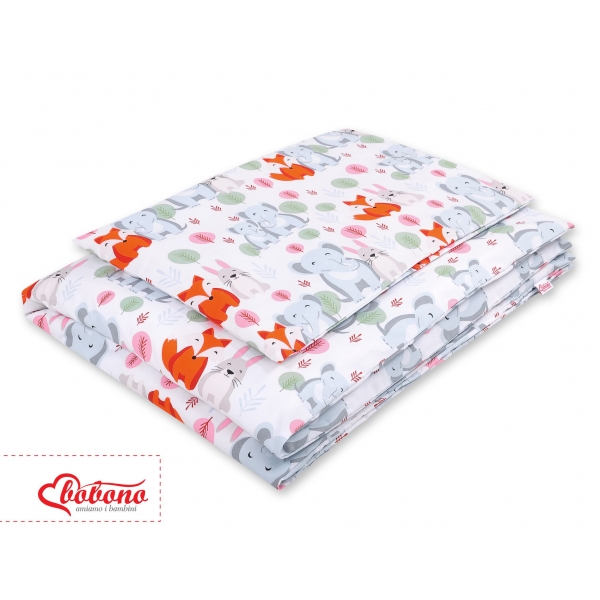 Babybett Bettwäsche Set 2-tlg - lustige Elefanten