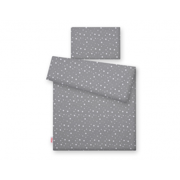 Babybett Bettwäsche Set 2-tlg - mini Sternchen weiß
