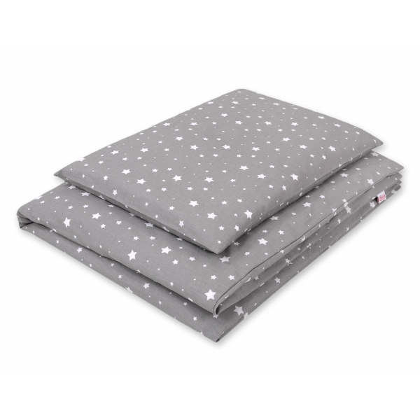 Babybett Bettwäsche Set 2-tlg - mini Sternchen weiß