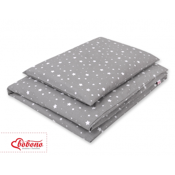 Babybett Bettwäsche Set 2-tlg - mini Sternchen weiß