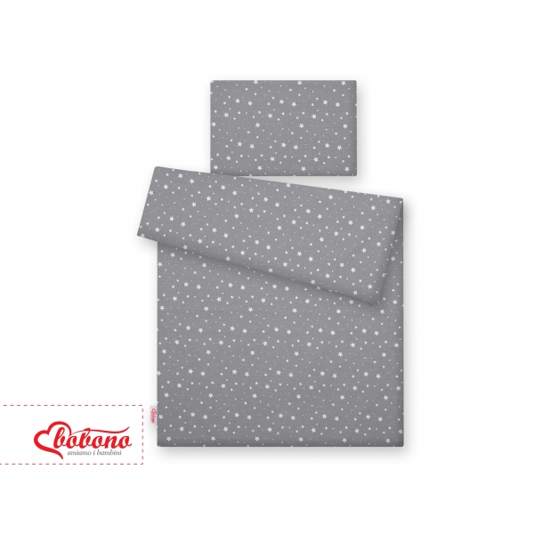 Babybett Bettwäsche Set 2-tlg - mini Sternchen weiß