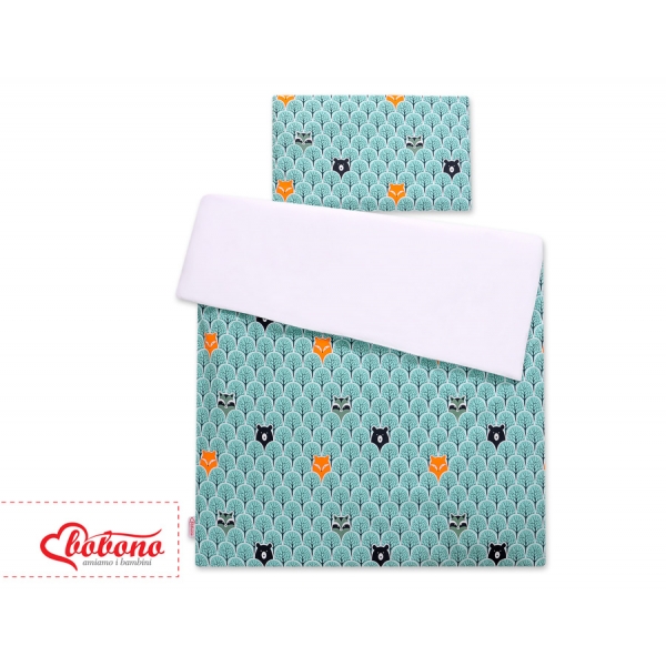 Babybett Bettwäsche Set 2-tlg - Minze Bäume