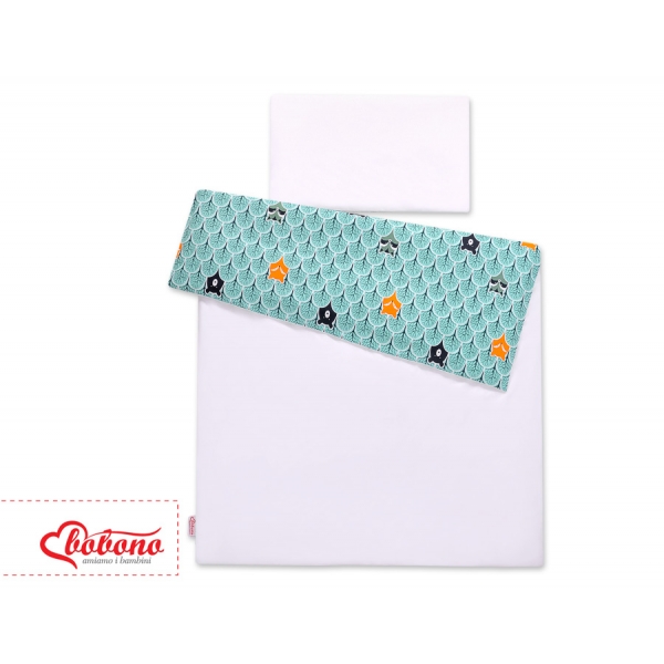 Babybett Bettwäsche Set 2-tlg - Minze Bäume