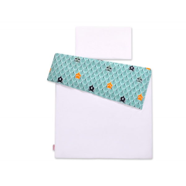 Babybett Bettwäsche Set 2-tlg - Minze Bäume