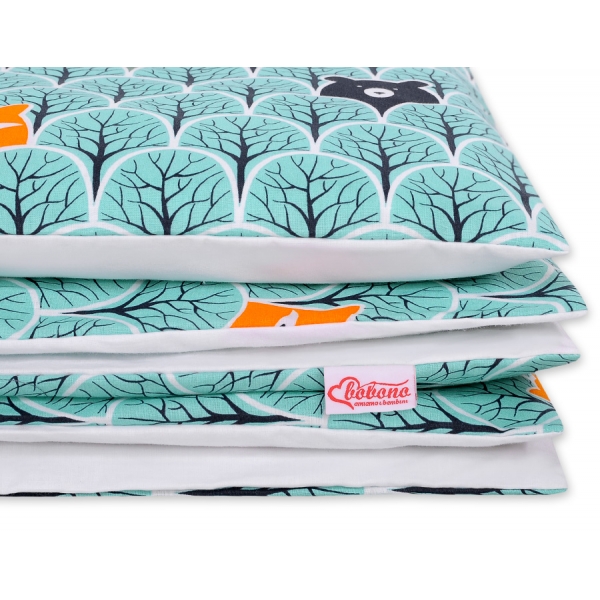 Babybett Bettwäsche Set 2-tlg - Minze Bäume