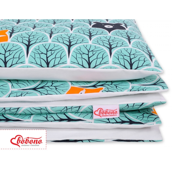 Babybett Bettwäsche Set 2-tlg - Minze Bäume