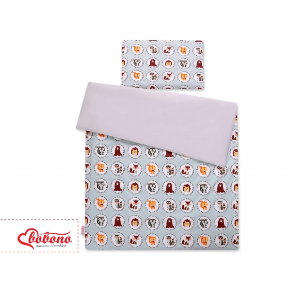 Babybett Bettwäsche Set 2-tlg -Minze Tierchen
