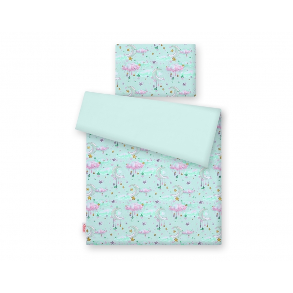 Babybett Bettwäsche Set 2-tlg - Monde minze