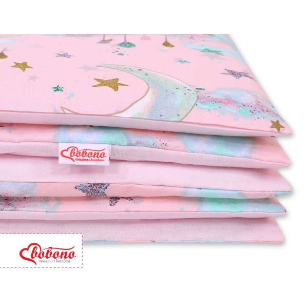 Babybett Bettwäsche Set 2-tlg - Monde rosa