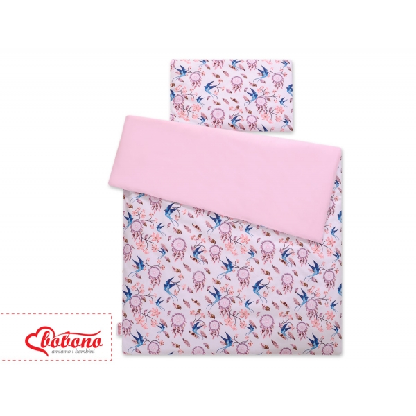 Babybett Bettwäsche Set 2-tlg - Schwalben blau