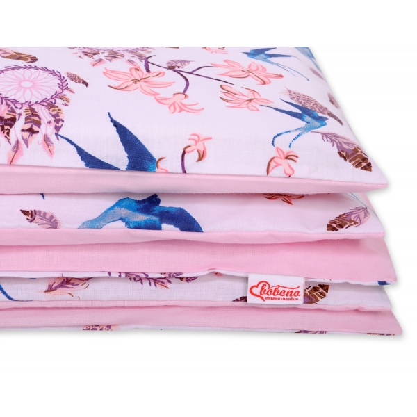 Babybett Bettwäsche Set 2-tlg - Schwalben blau