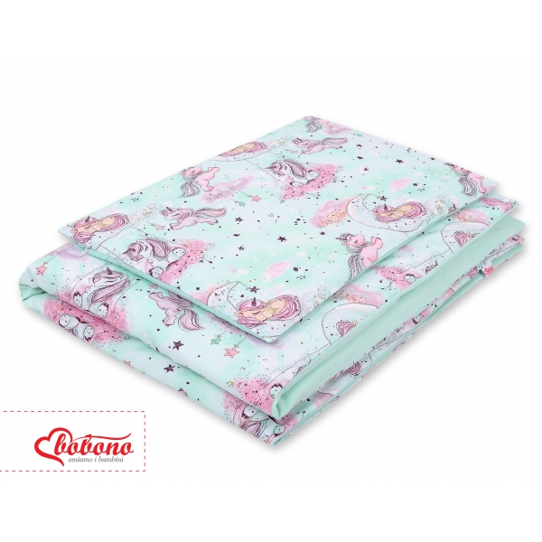 Babybett Bettwäsche Set 2-tlg - unicorn mint