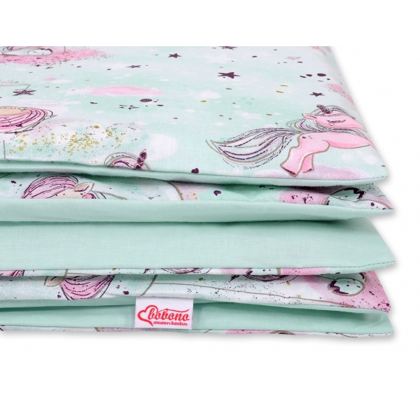 Babybett Bettwäsche Set 2-tlg - unicorn mint
