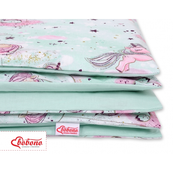 Babybett Bettwäsche Set 2-tlg - unicorn mint