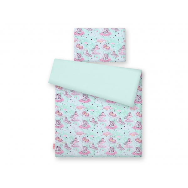 Babybett Bettwäsche Set 2-tlg - unicorn mint