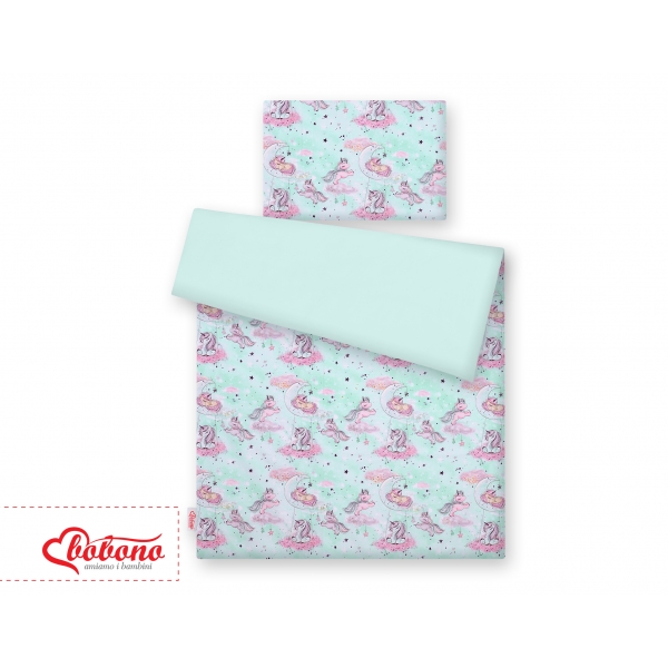 Babybett Bettwäsche Set 2-tlg - unicorn mint