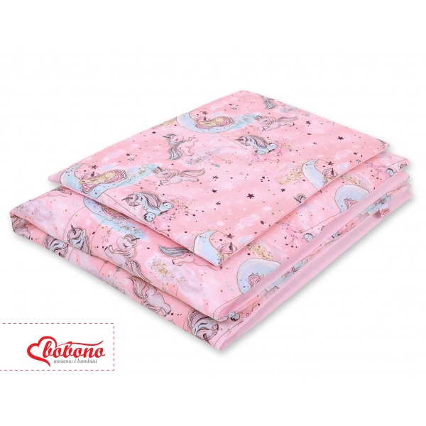 Babybett Bettwäsche Set 2-tlg - unicorn rosa