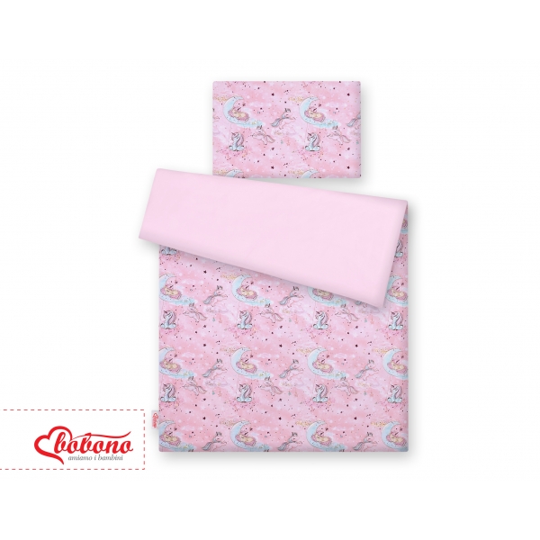 Babybett Bettwäsche Set 2-tlg - unicorn rosa