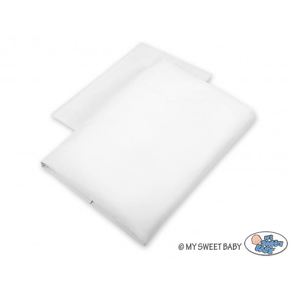 Babybett Bettwäsche Set 2-tlg - weiss