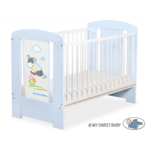 Babybett Blau 120x60cm Esel Luca nr 5011-03-815
