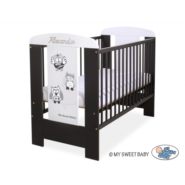 Babybett Braun 120x60cm Eulen 5017-04-430