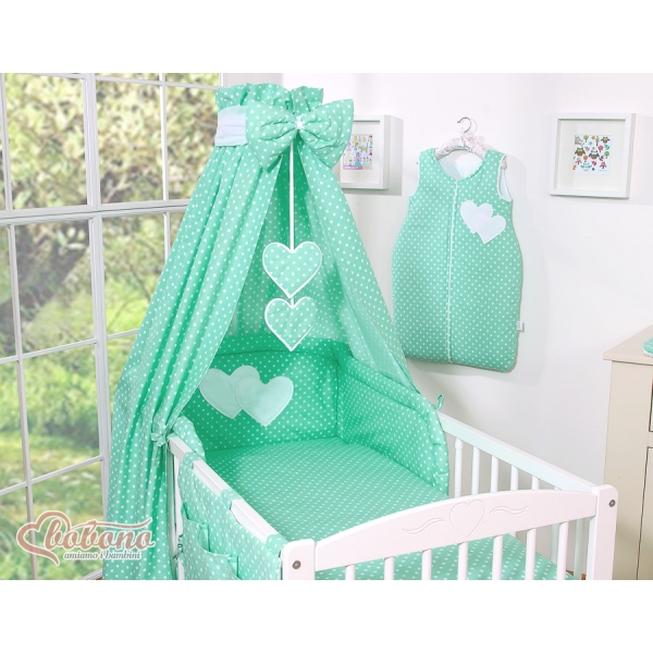 Babybett Himmel Minze Dicker Stoff