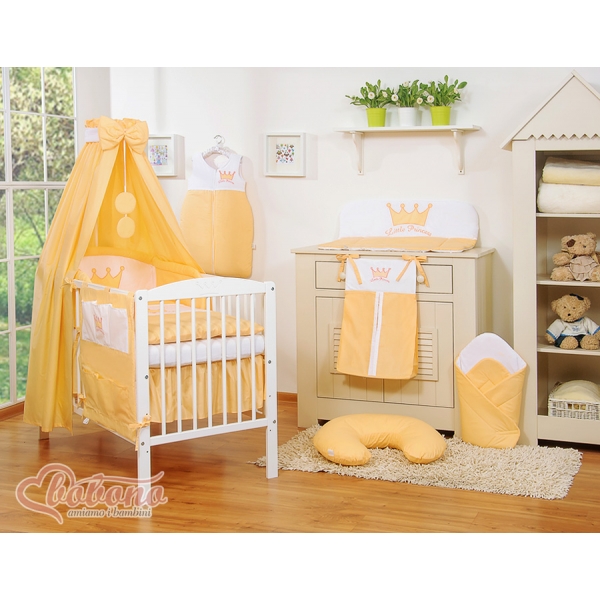 Babybett Himmel aus Baumwolle - Little Prince/Princess Pfirsich