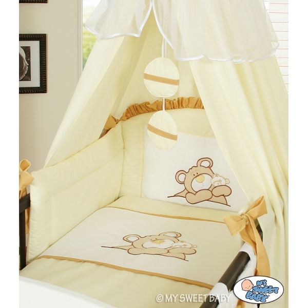Babybett Himmel aus Baumwolle - Teddy Bär Barnaba creme