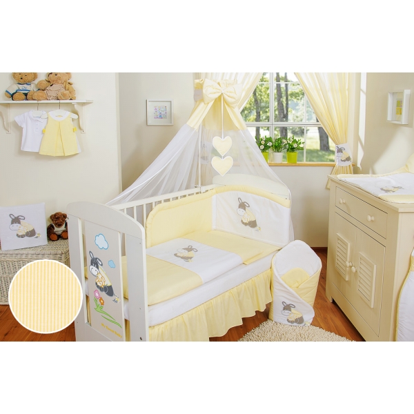 Babybett Himmel aus Chiffon - Esel Luca gelb
